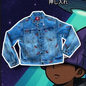 Ice Cream Denim Jacket with Embroidered Patches